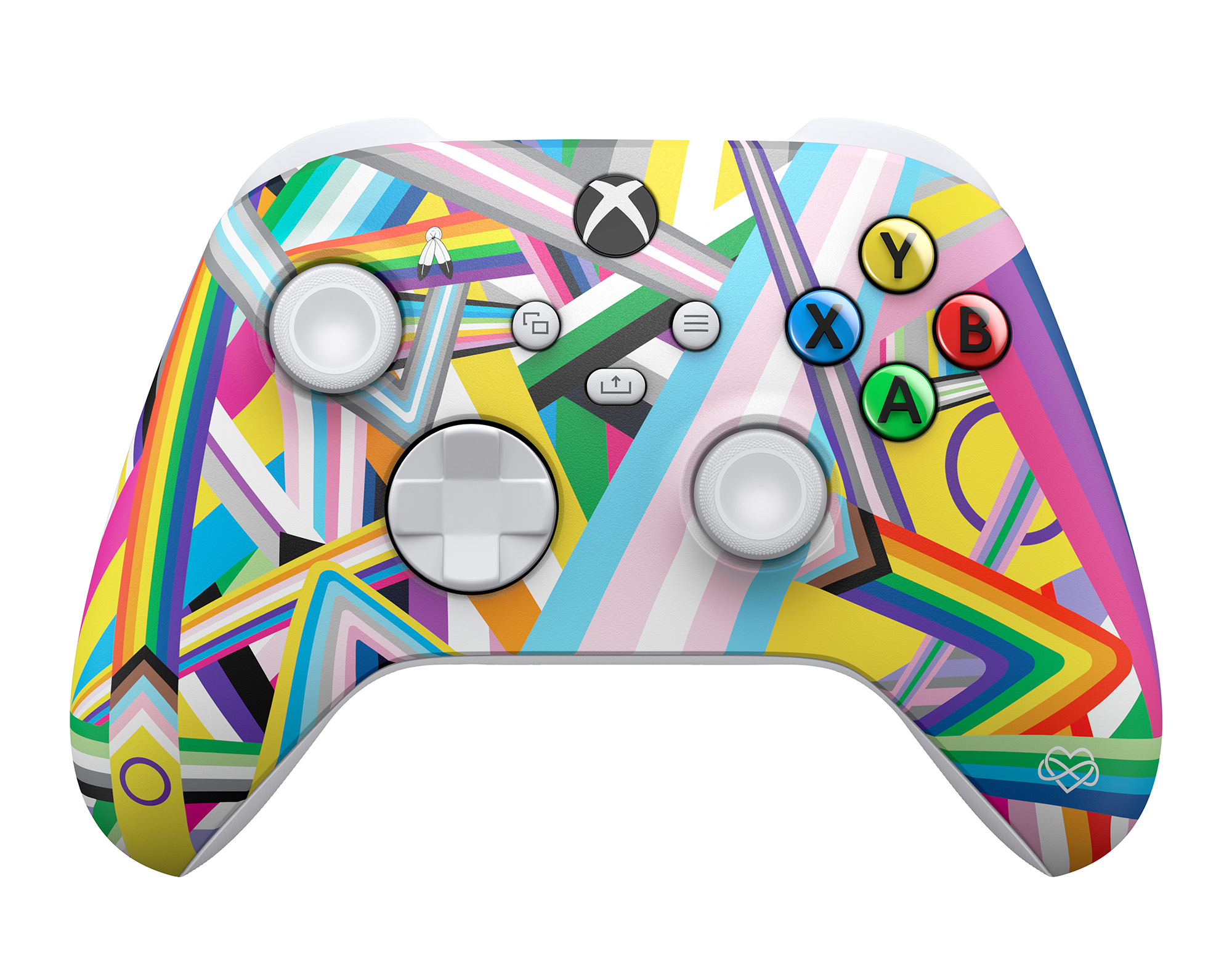Multicolored Xbox Pride controller