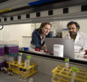 two people working in a lab
