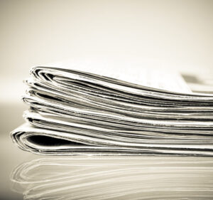 Stack of newspapers