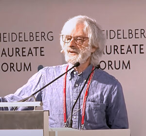 Computer scientist Leslie Lamport giving a speech