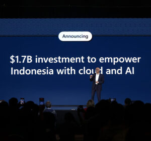 Satya Nadella on stage