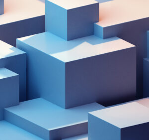Cubes stacked amongst each other