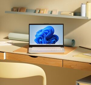 Laptop computer on a desk