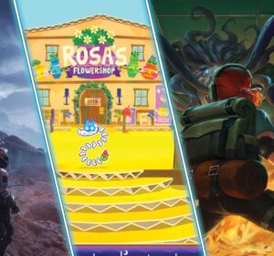 Title art from three games