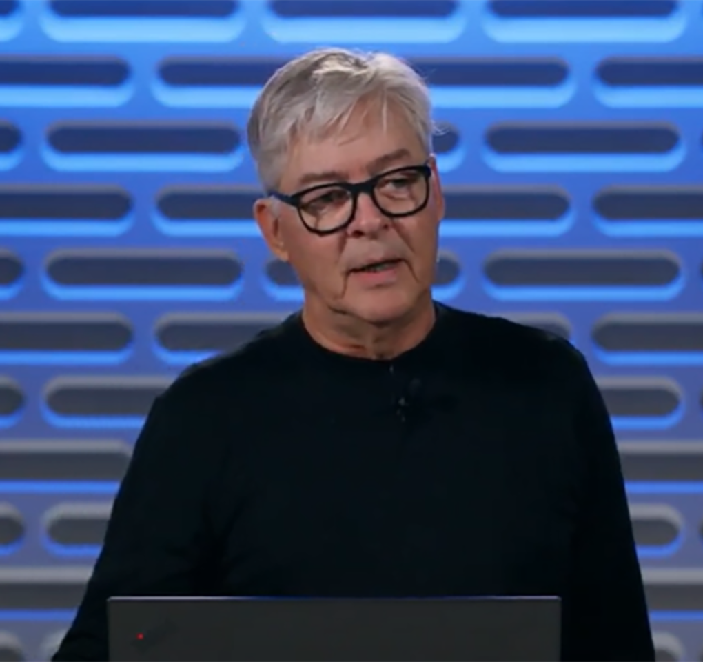 A man addressing an audience