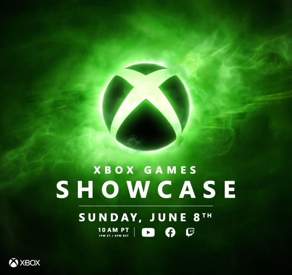 Xbox logo along with text about the Xbox Games Showcase that's included on the destination post