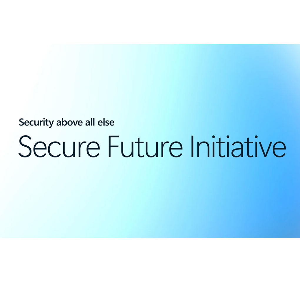Text reading Security above all else: Secure Future Initiative