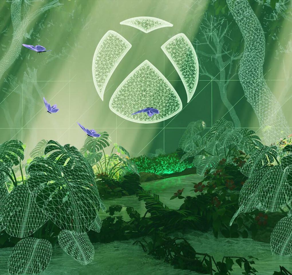 Xbox logo under the sea