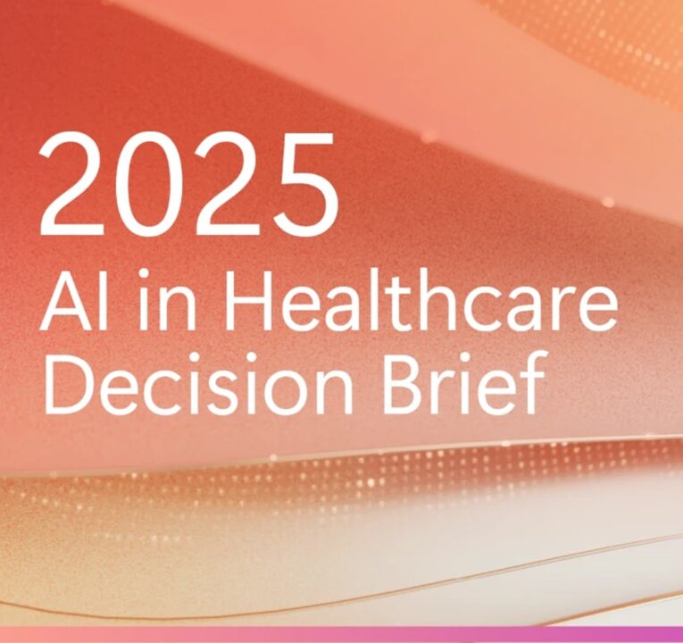 Text reading 2025 Ai in healthcare decision brief