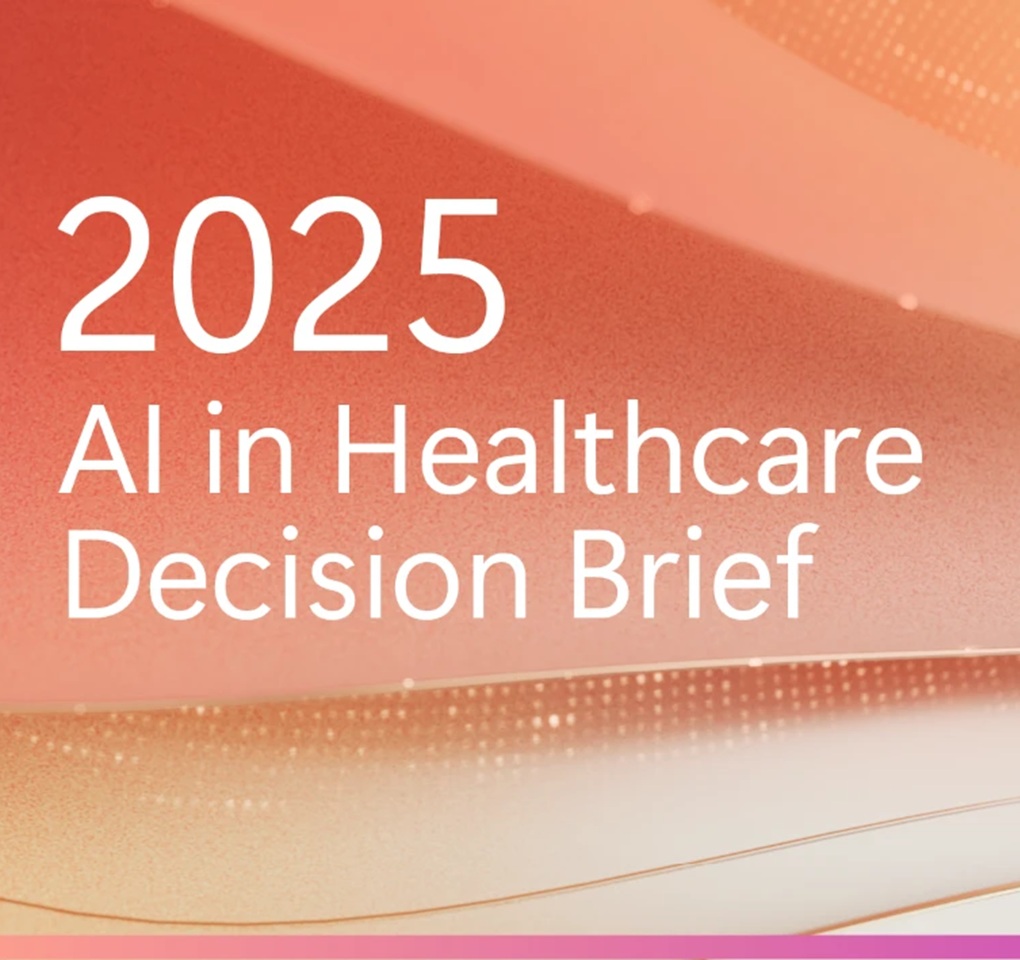 Text reading 2025 Ai in healthcare decision brief