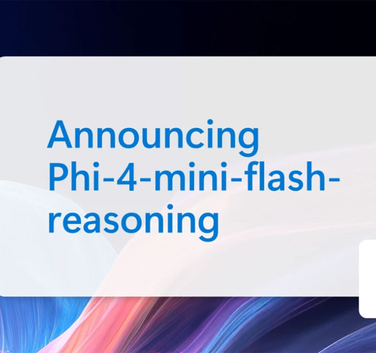 Text reading announcing Phi-4-mini-flash-reasoning.