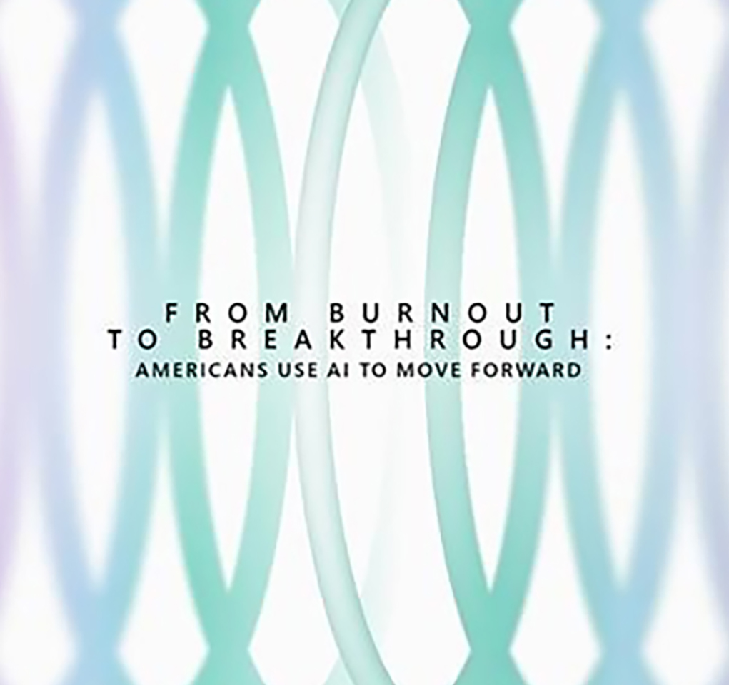 Text reading From burnout to breakthrough: Americans
